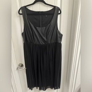 Torrid Plus Size 18 Black Faux Leather Sleeveless Dress